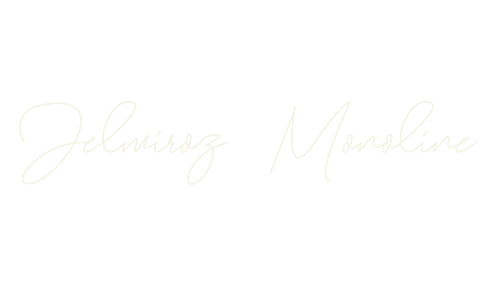 Jelmiroz Monoline, single line font preview