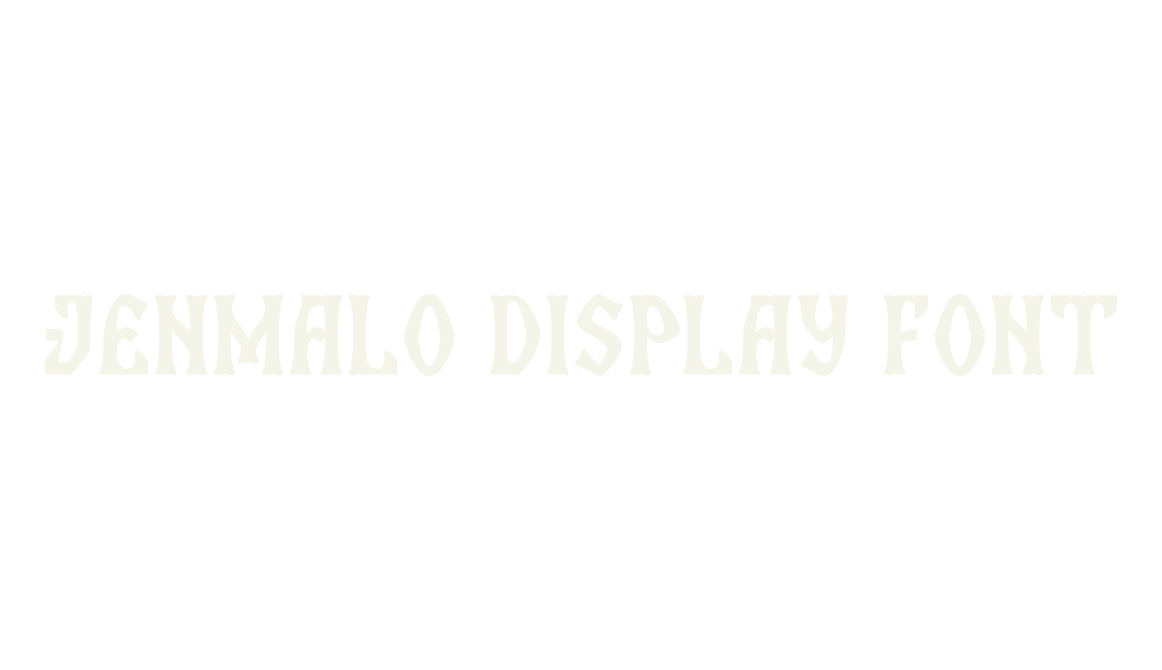 Jenmalo Display Font, victorian font preview