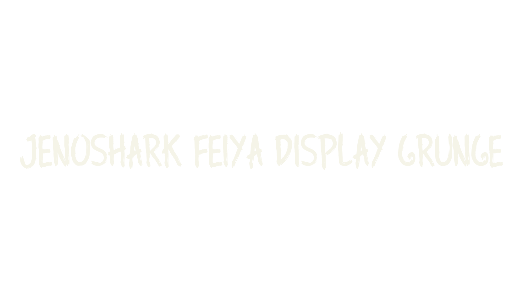 Jenoshark Feiya Display Grunge, brush font preview