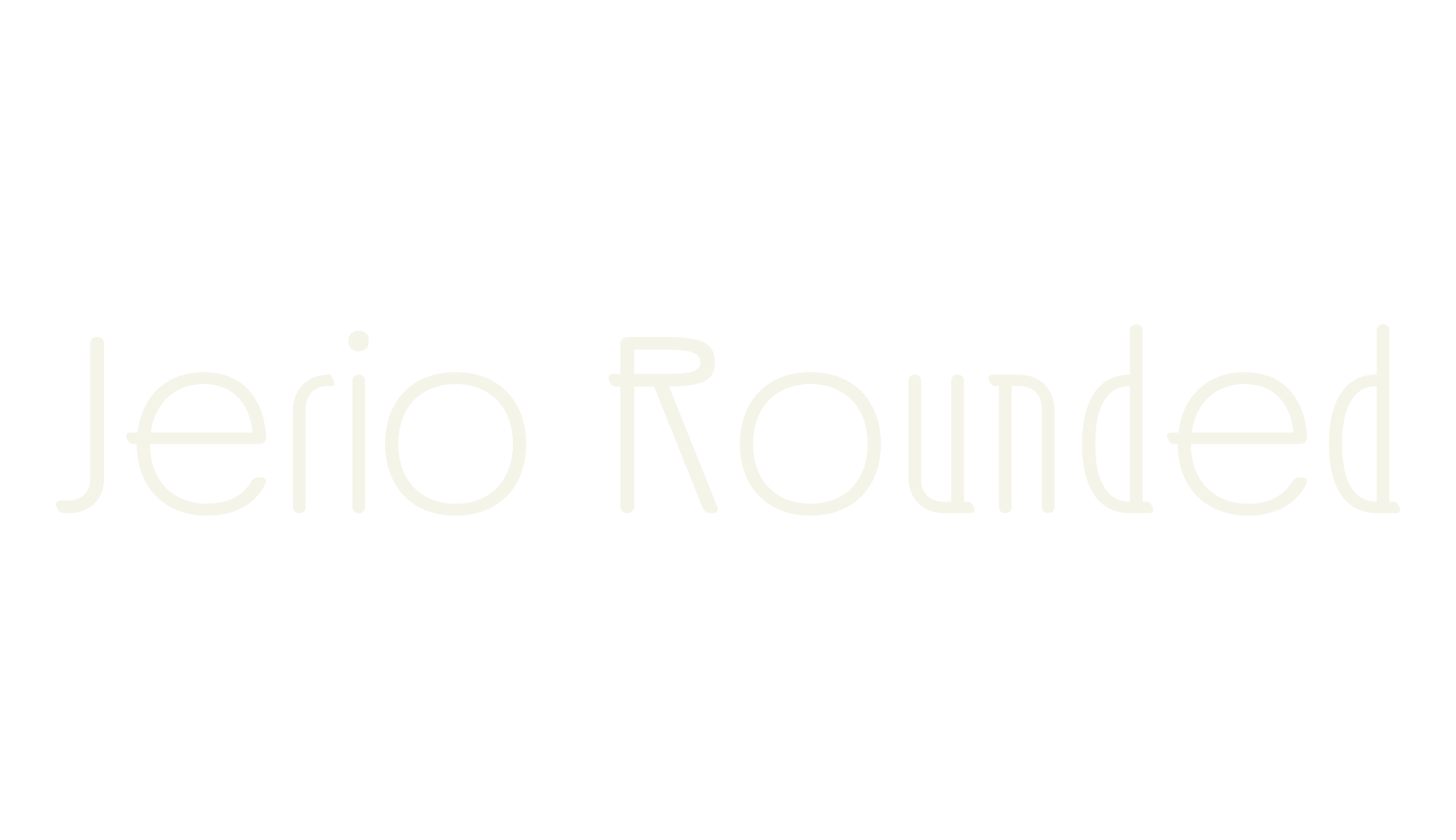 Jerio Rounded, modern font preview
