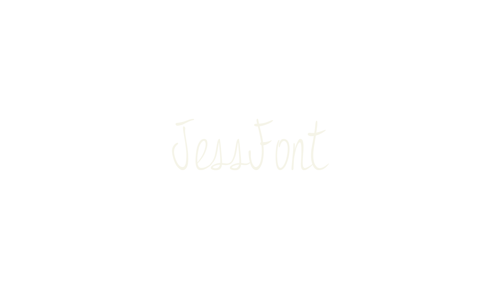 JessFont, cursive font preview