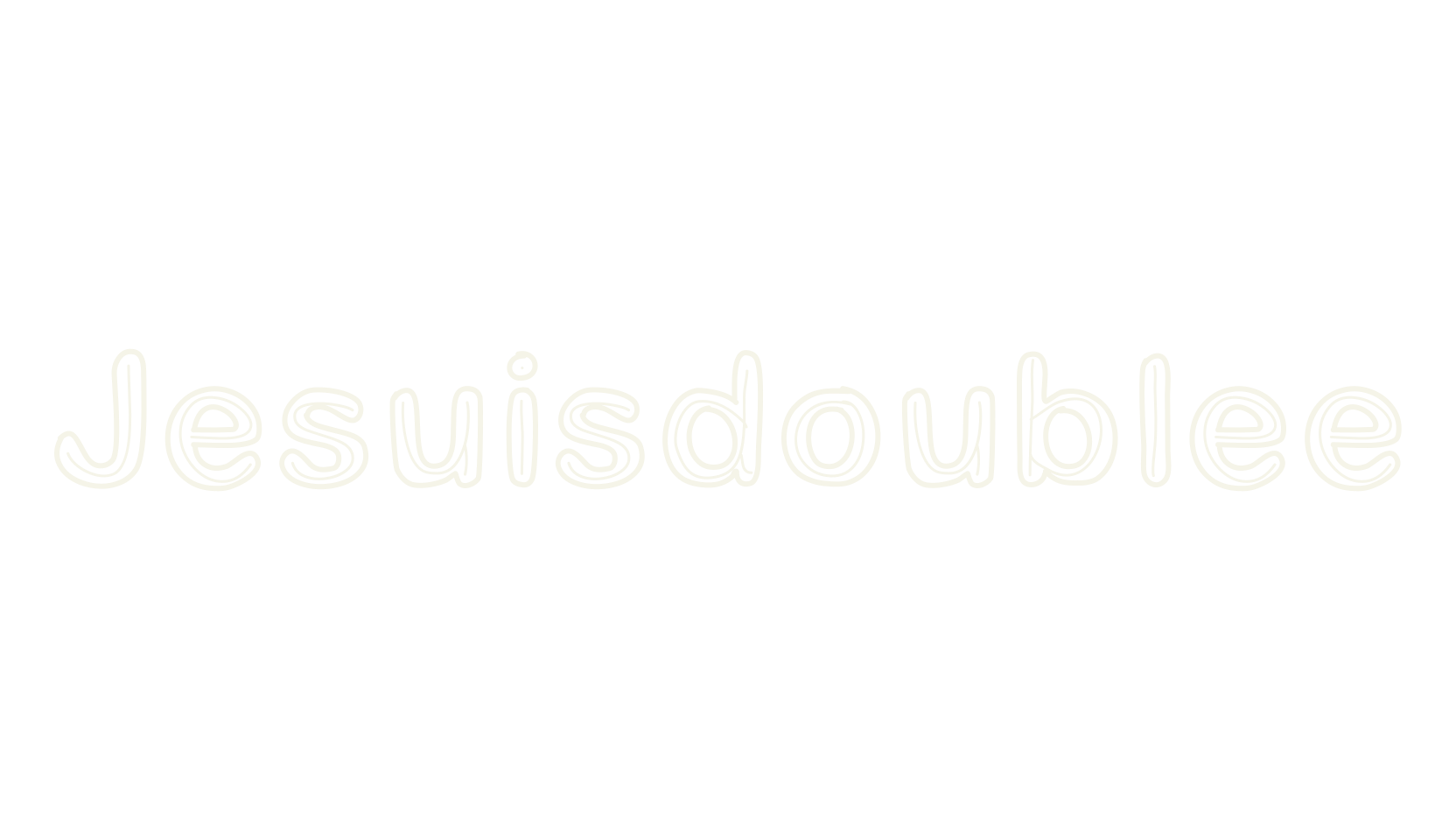 Jesuisdoublee, hollow font preview
