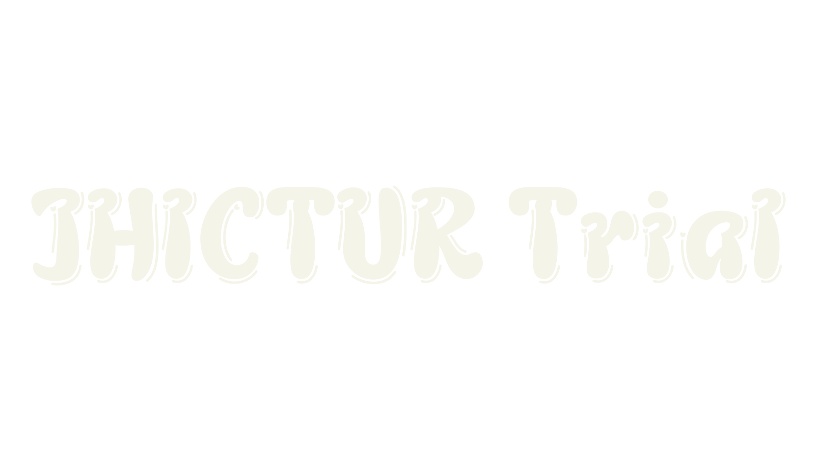 JHICTUR Trial, lettering font preview