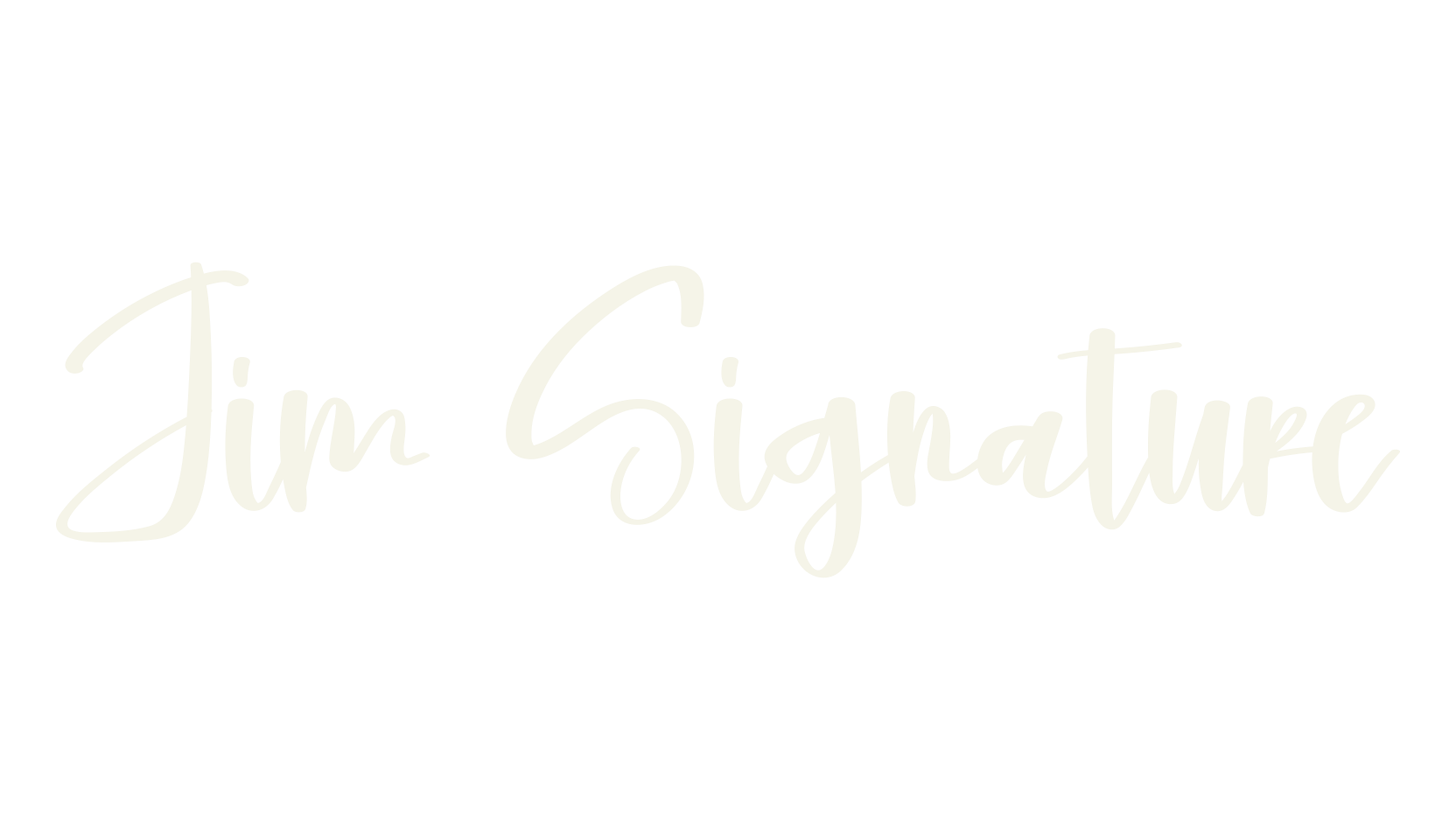 Jim Signature, birthday font preview