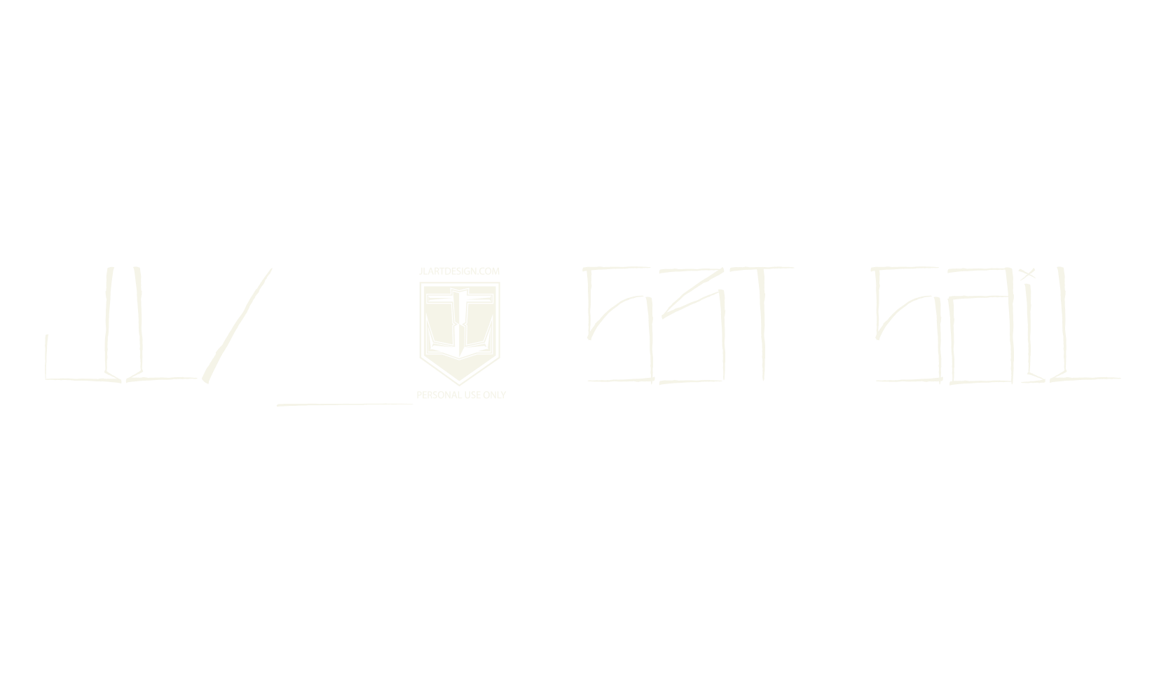 JL357_SET SAIL, tattoo font preview