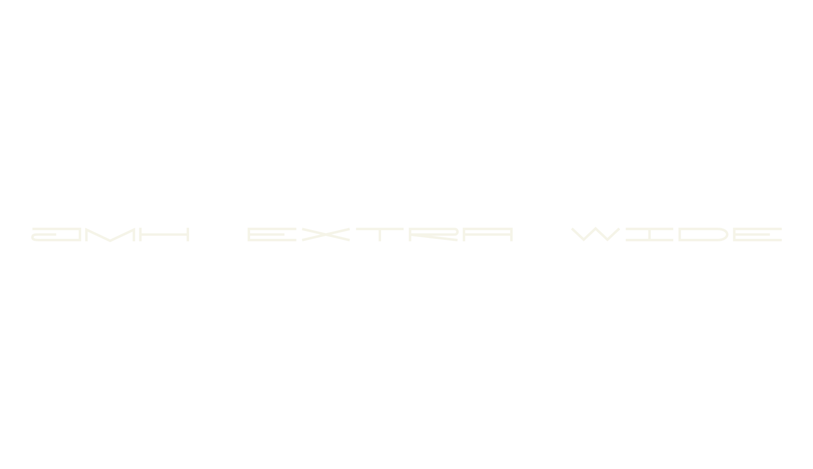 JMH Extra Wide, ultra wide font preview