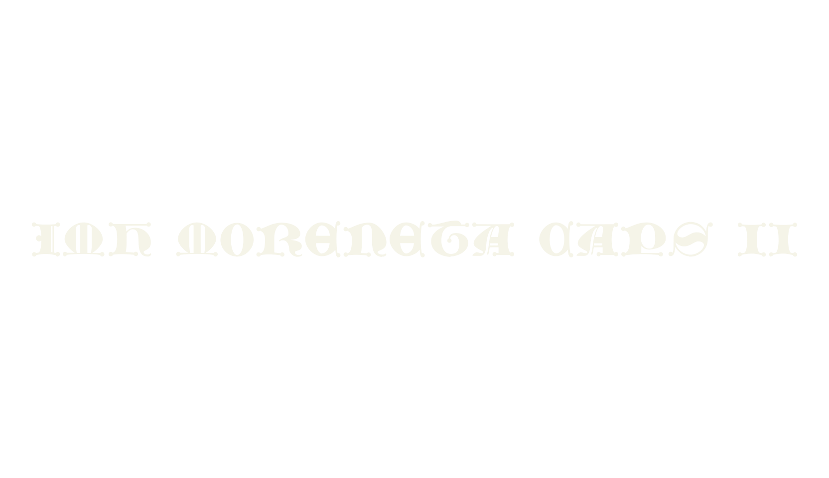JMH Moreneta CAPS II, display font preview