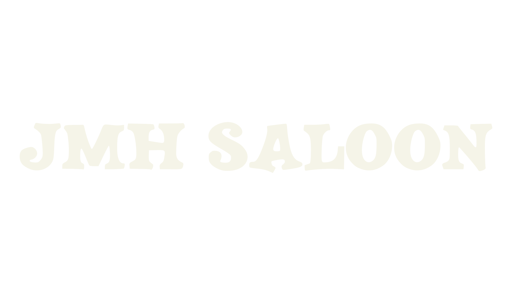 JMH SALOON, display font preview