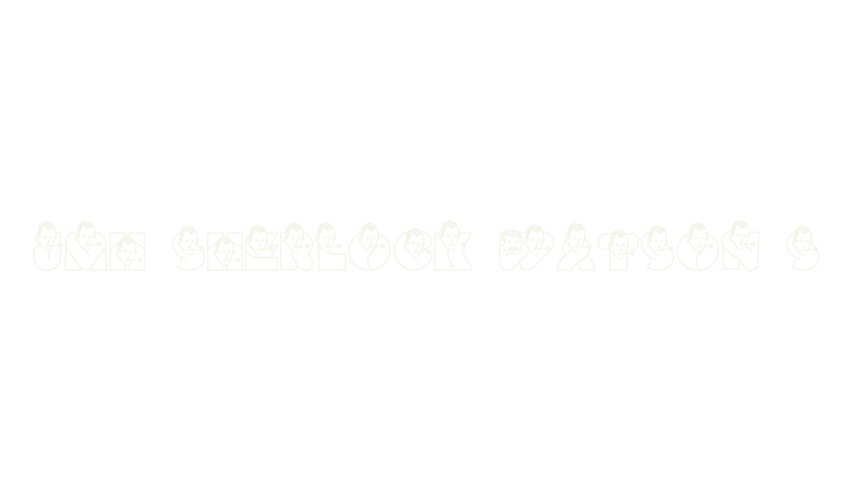 JMH Sherlock Watson S, retro font preview