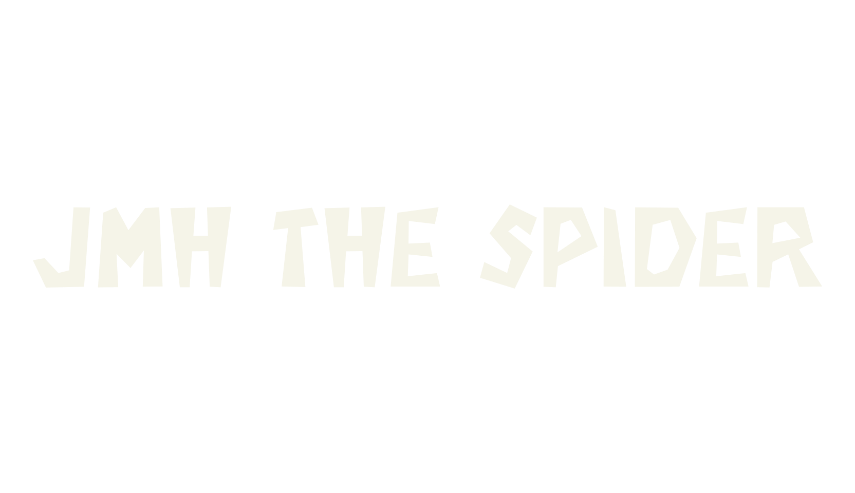 JMH THE SPIDER, display font preview