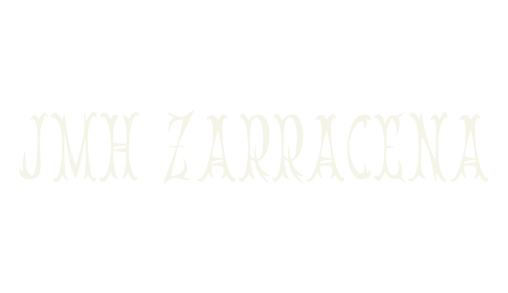 JMH Zarracena, decorative font preview