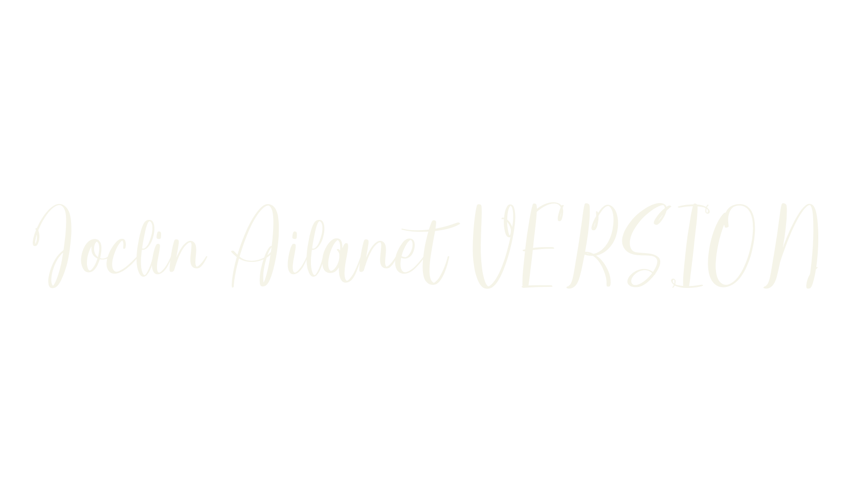Joclin Ailanet VERSION, script font preview