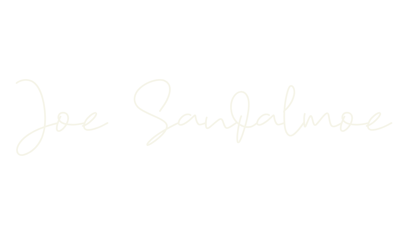 Joe Sandalmoe, cursive font preview