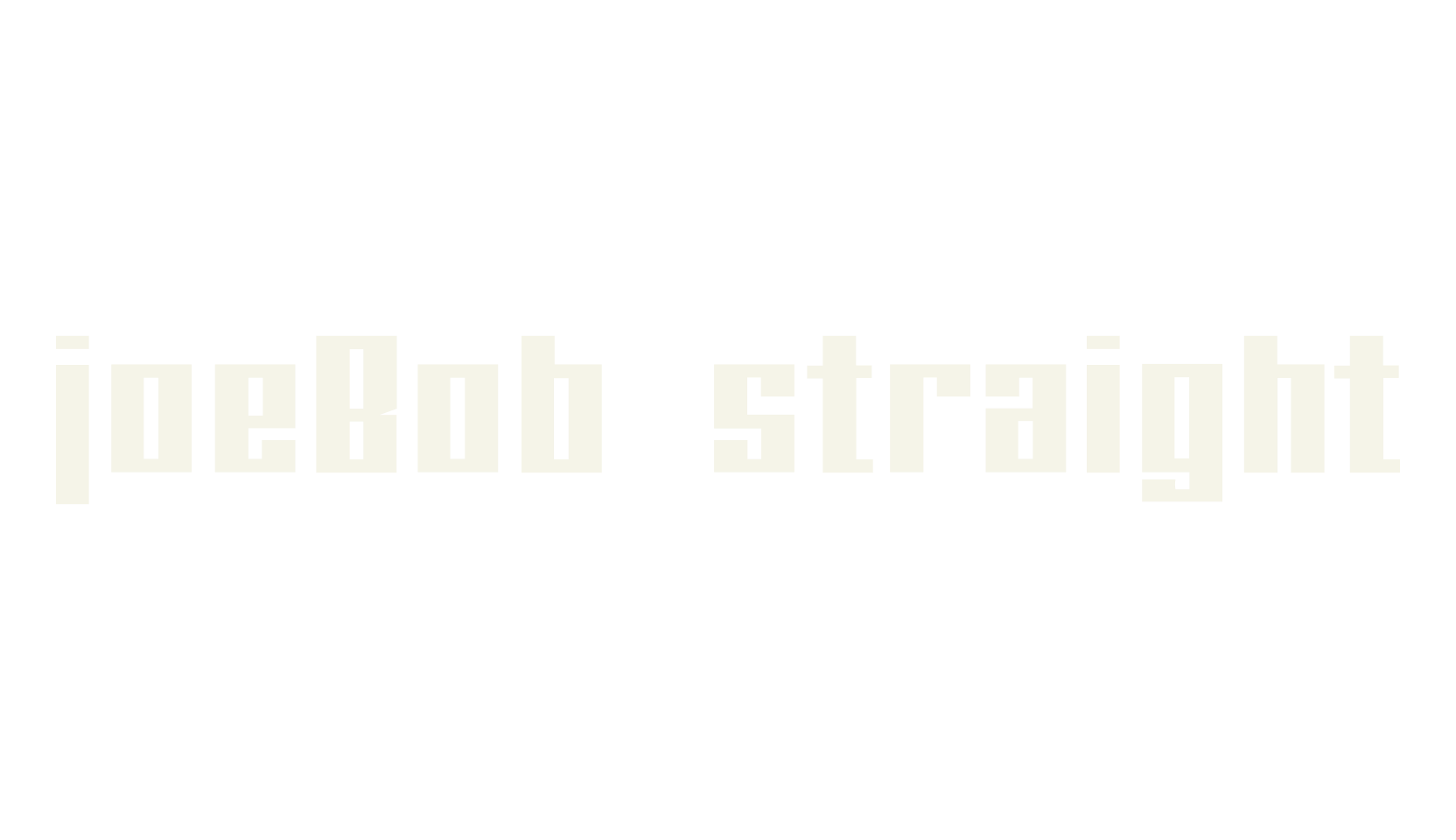 joeBob straight, pixel font preview