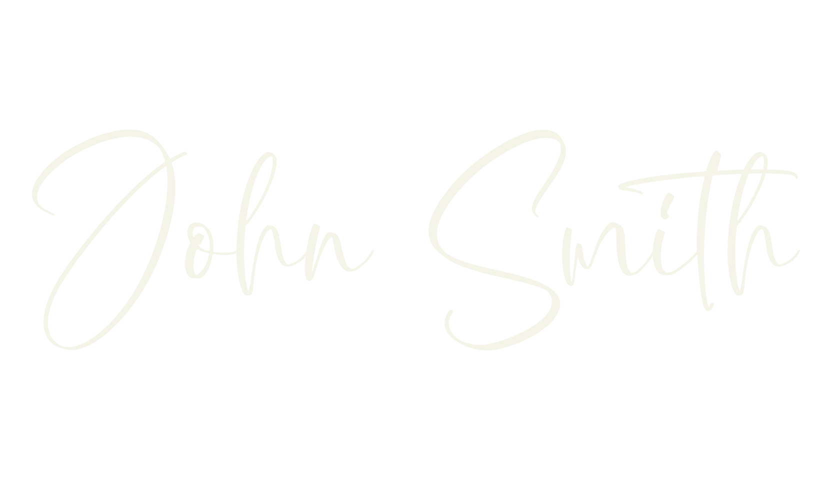 John Smith, script font preview