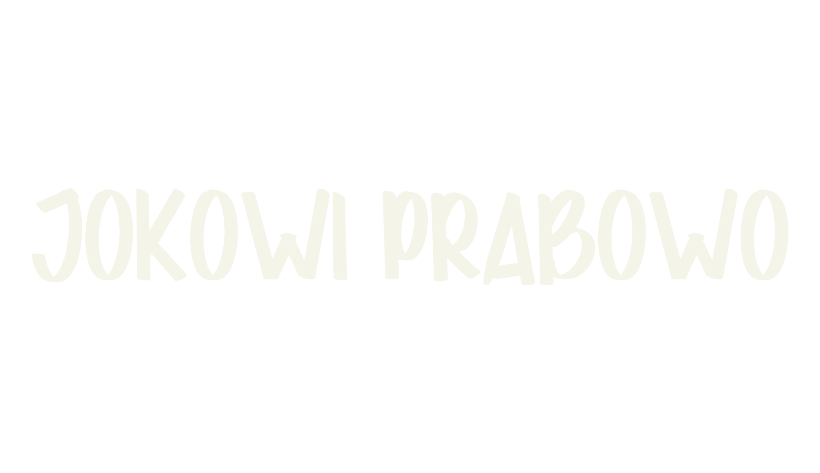 JOKOWI PRABOWO, display market font preview