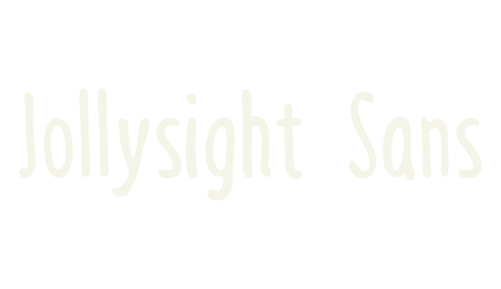 Jollysight Sans, hand drawn font preview