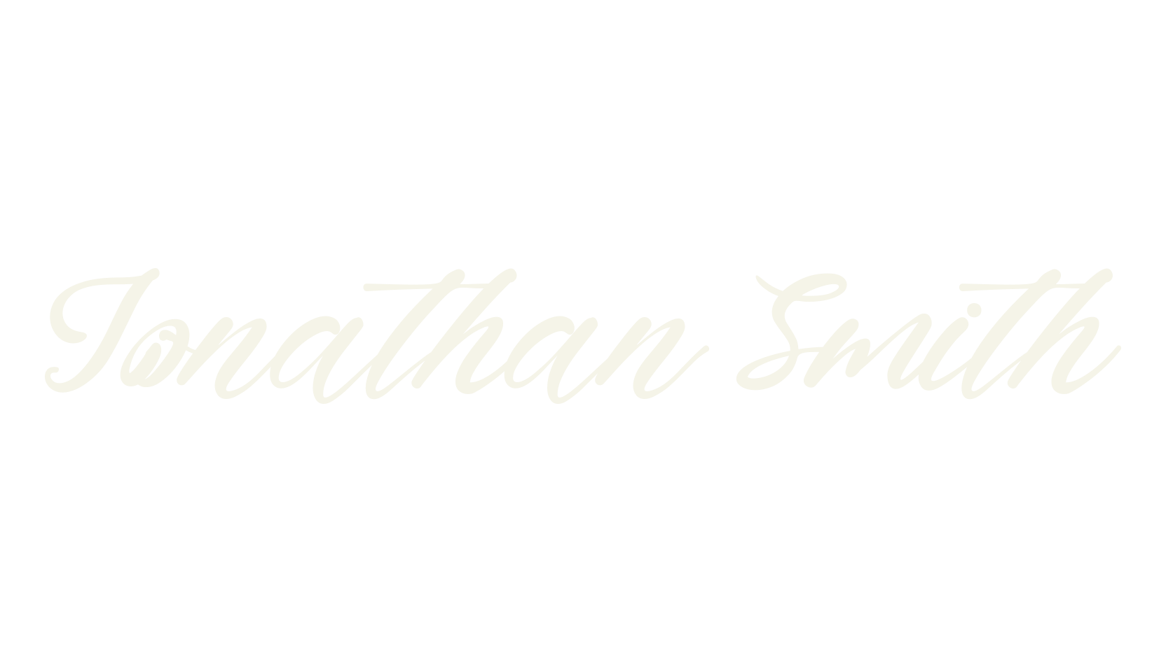 Jonathan Smith, fashion script font preview