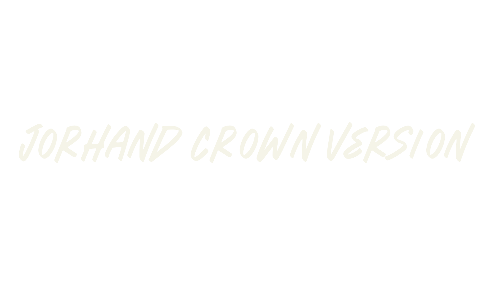 Jorhand Crown VERSION, script font preview