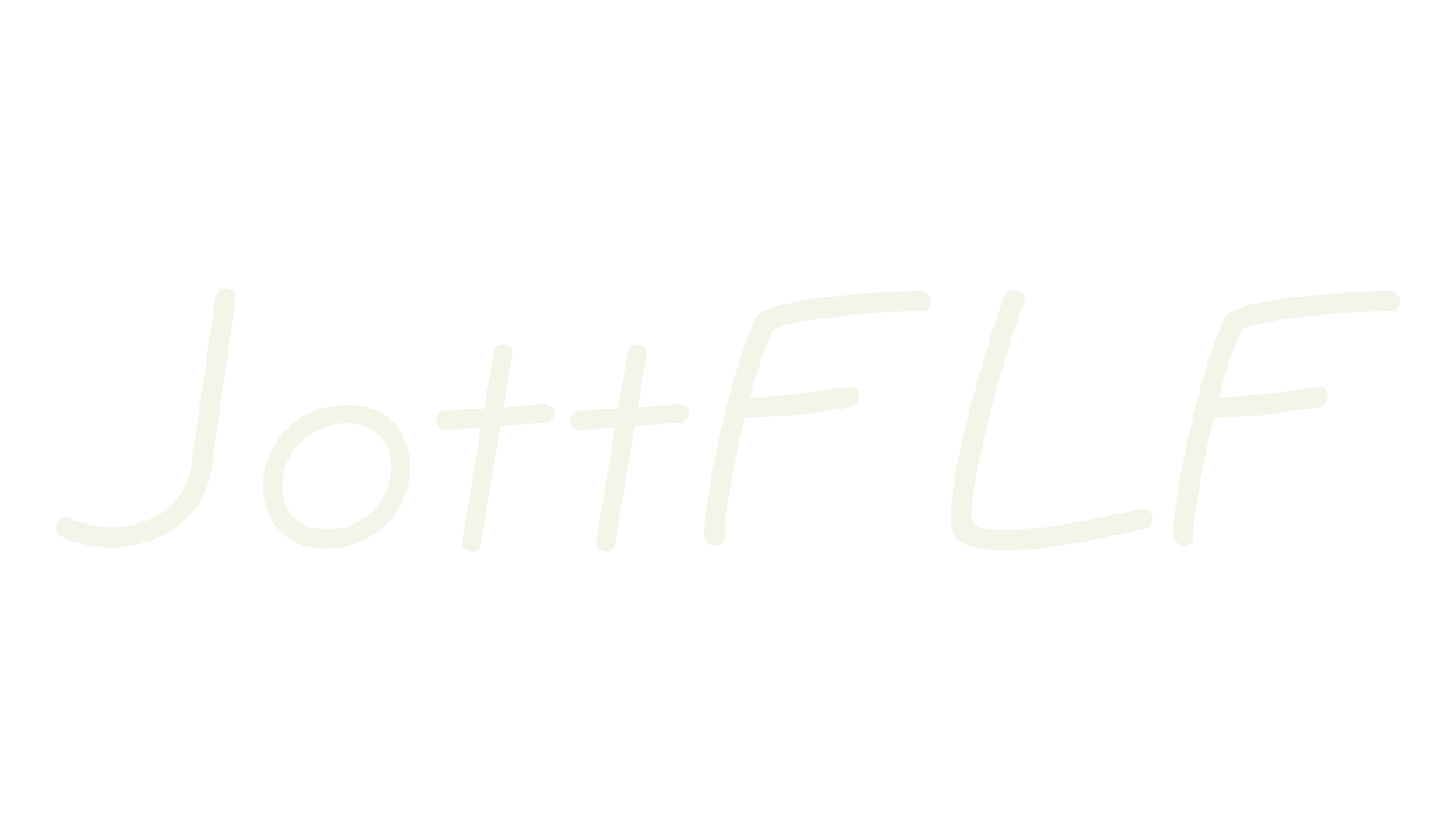 JottFLF, handwritten font preview