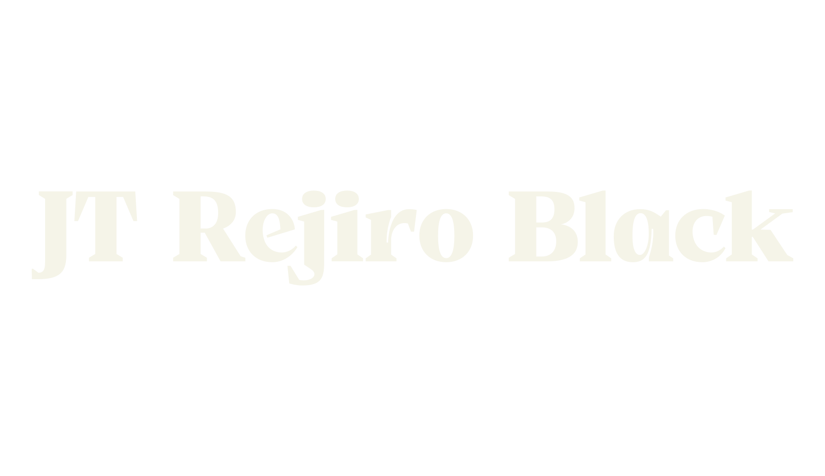 JT Rejiro Black, heading font preview