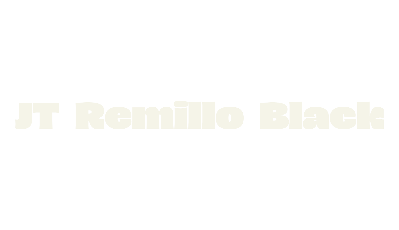JT Remillo Black, bold font preview