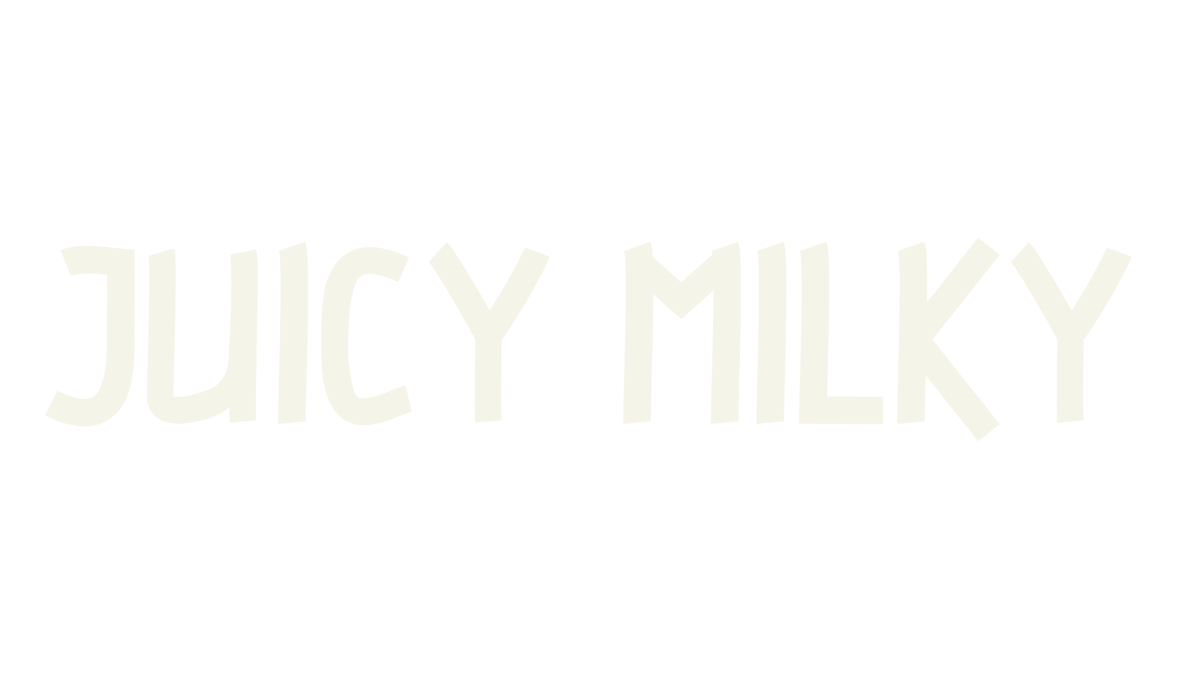 JUICY MILKY, logo font preview