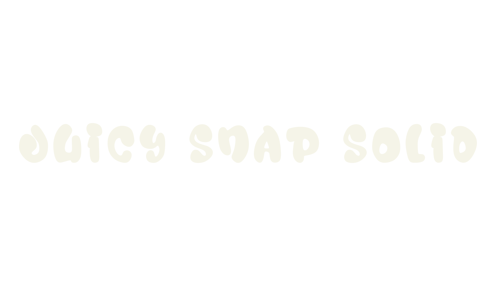 Juicy Snap Solid, 3d font preview