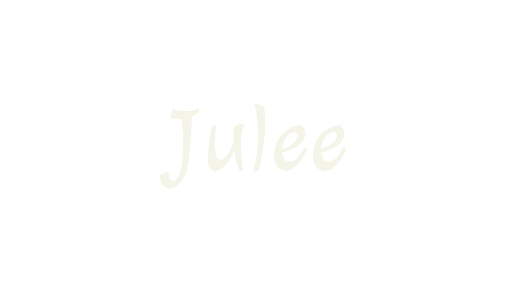 Julee, cursive font preview