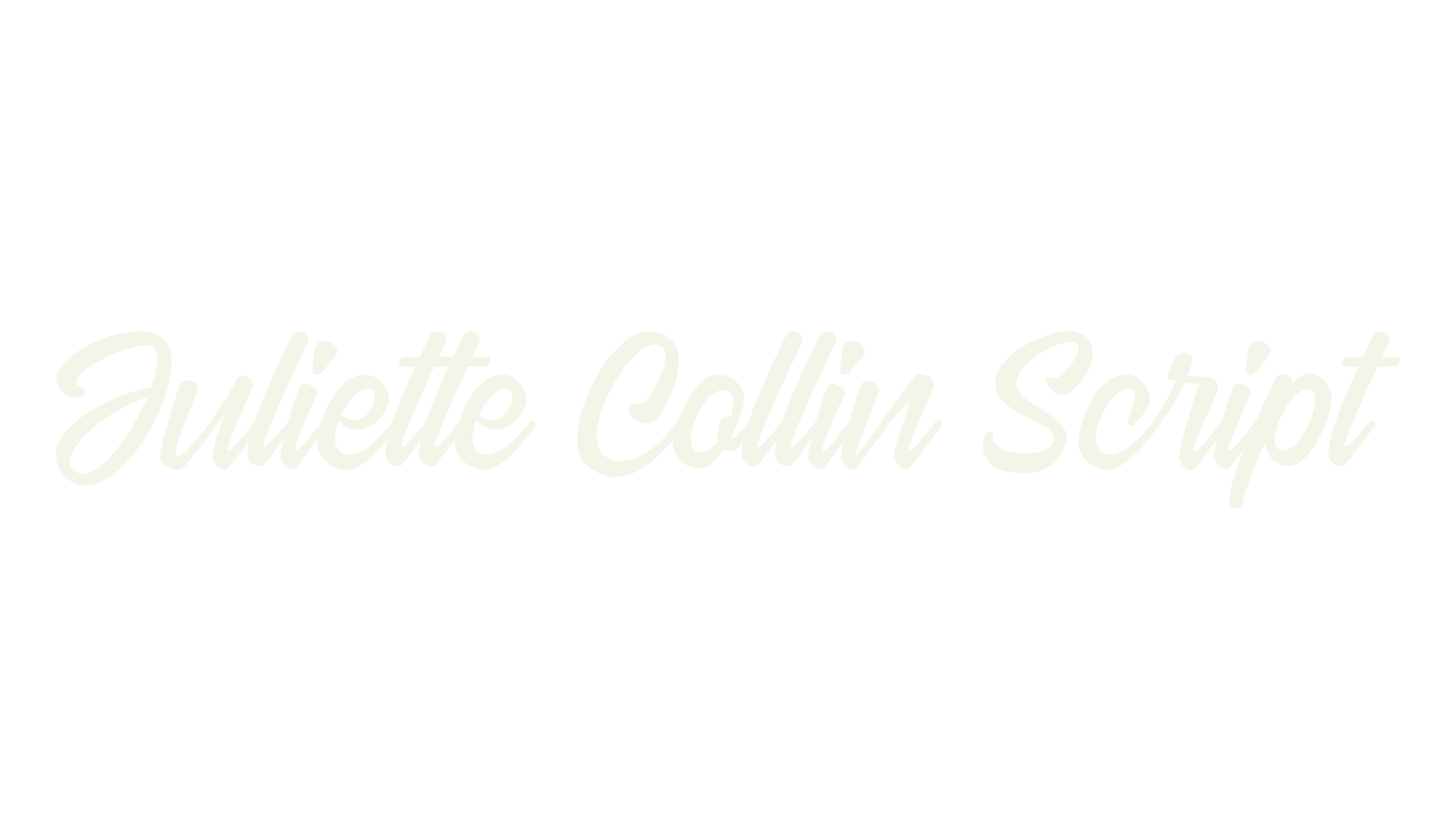 Juliette Collin Script, cool font preview