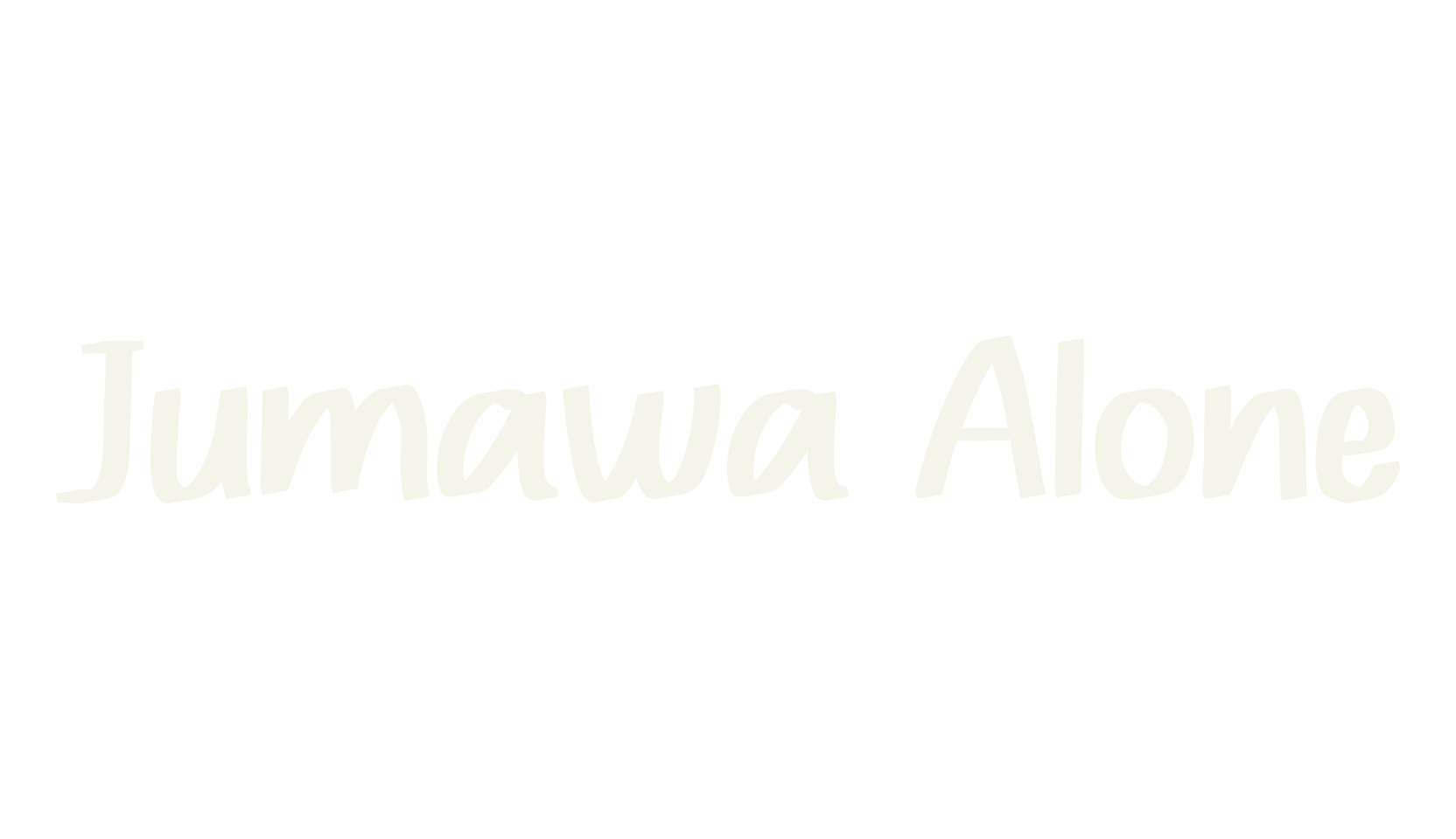 Jumawa Alone, calligraphy font preview