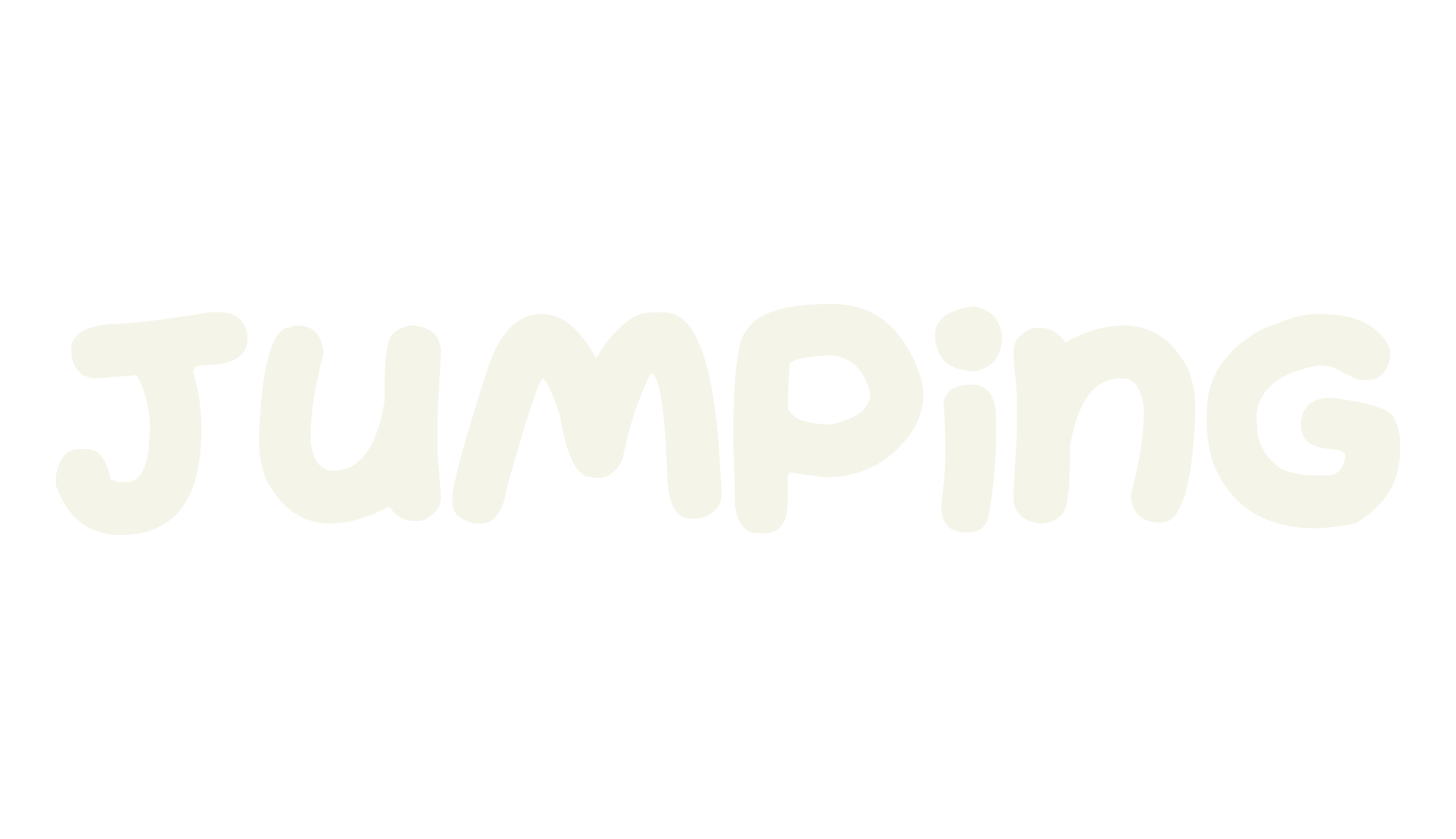 Jumping, handwritten font preview