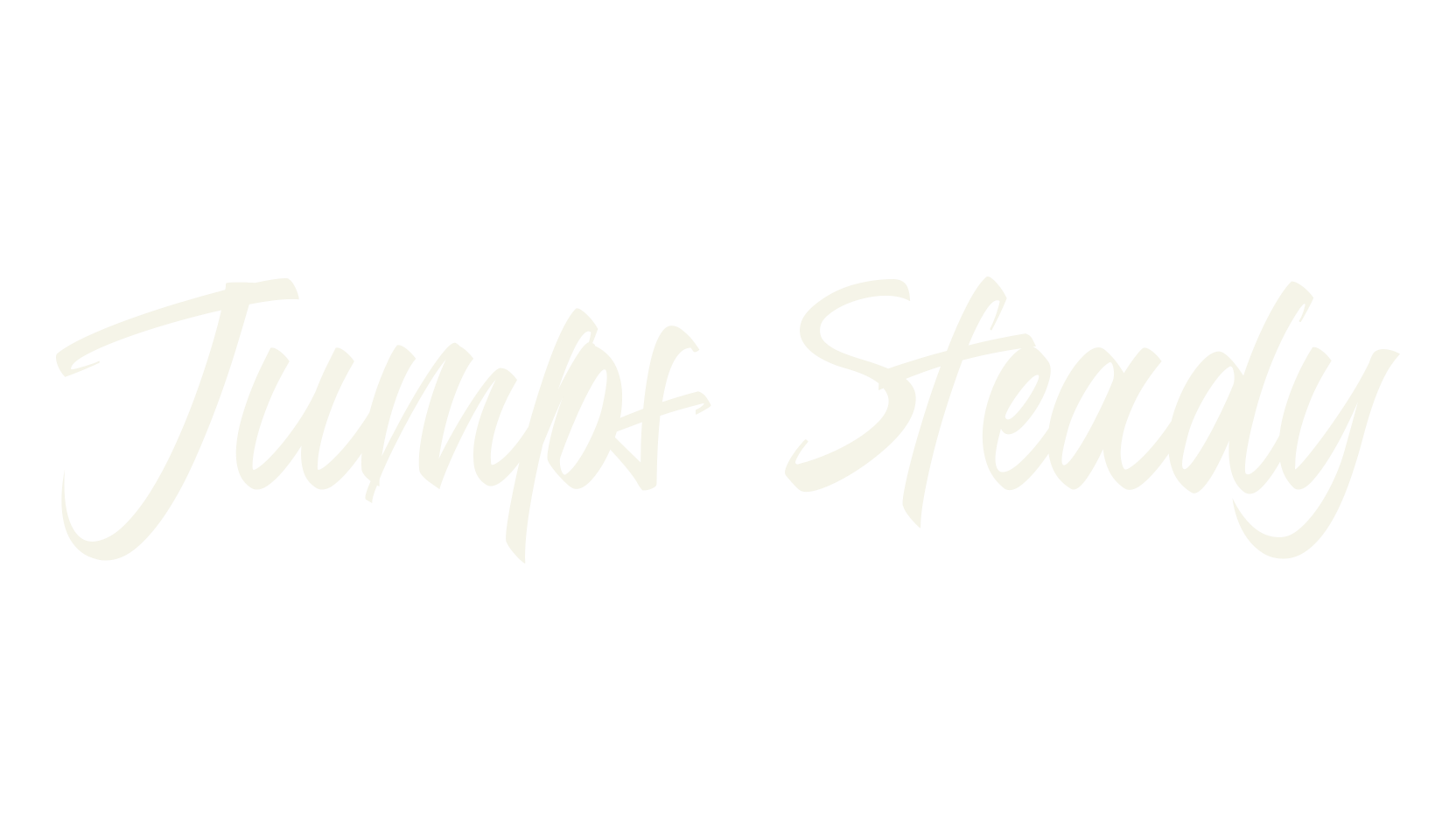 Jumps Steady, handwritten font preview