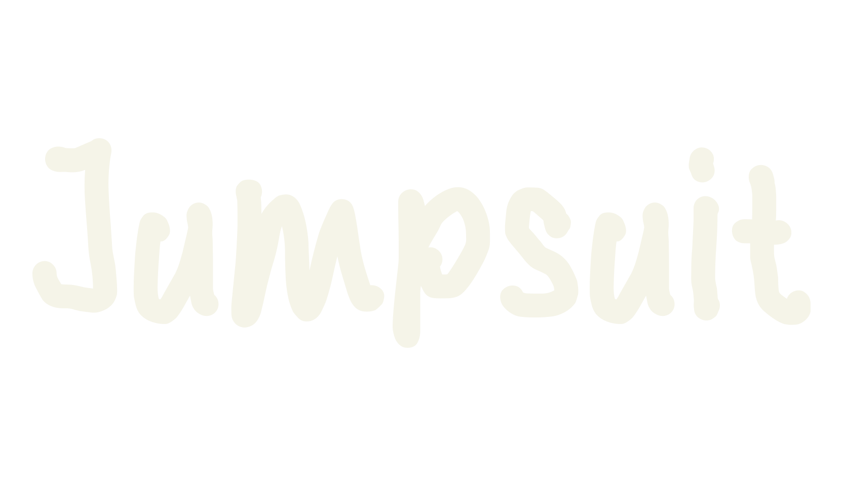 Jumpsuit, handwritten font preview