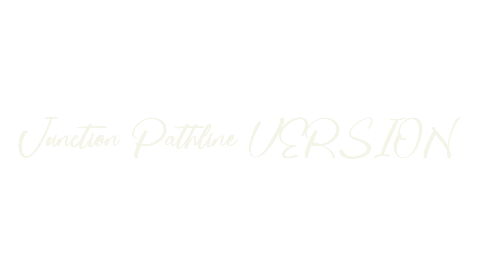 Junction Pathline VERSION, script font preview