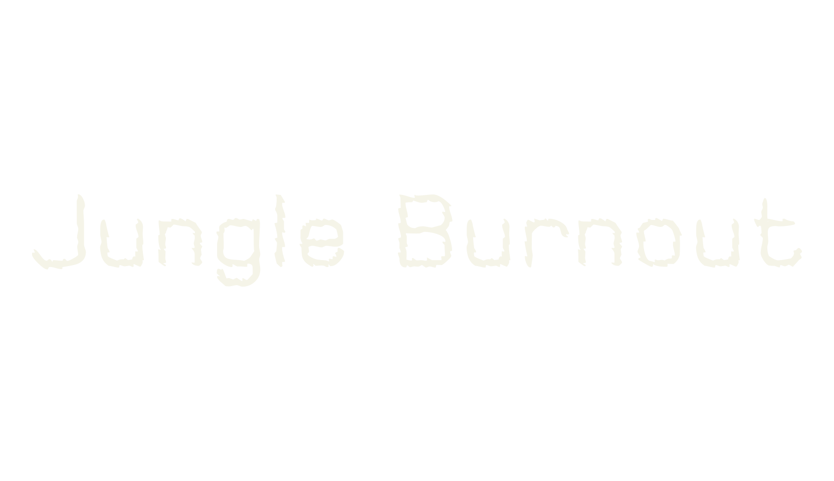 Jungle Burnout, display market font preview