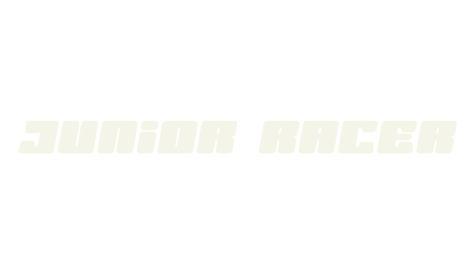 Junior Racer, modern font preview