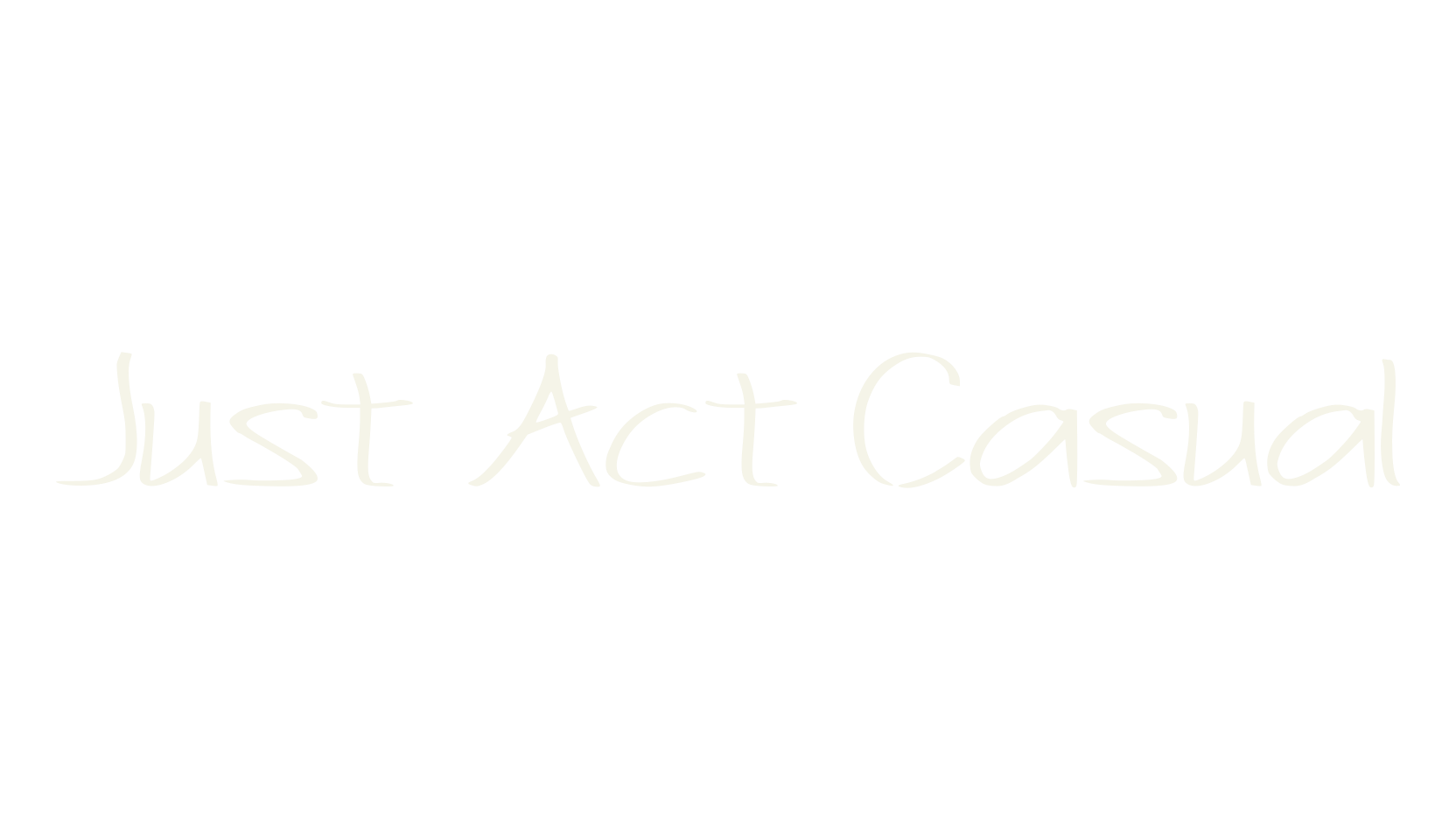Just Act Casual, handwritten font preview