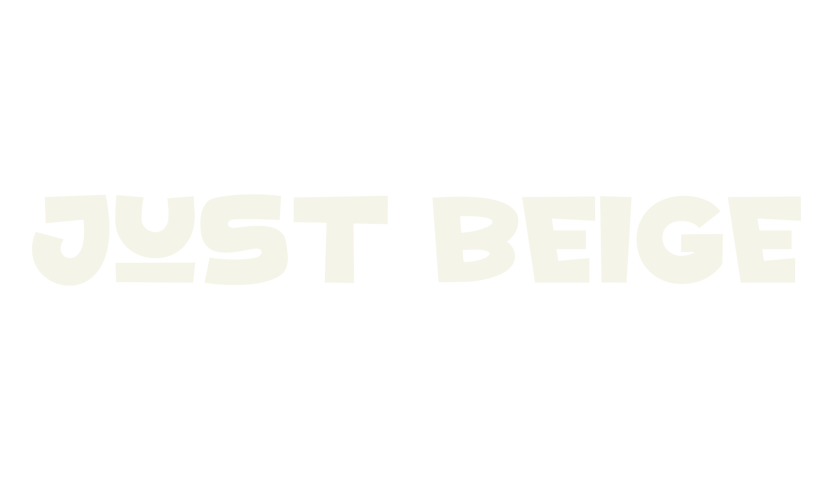 Just Beige, display market font preview