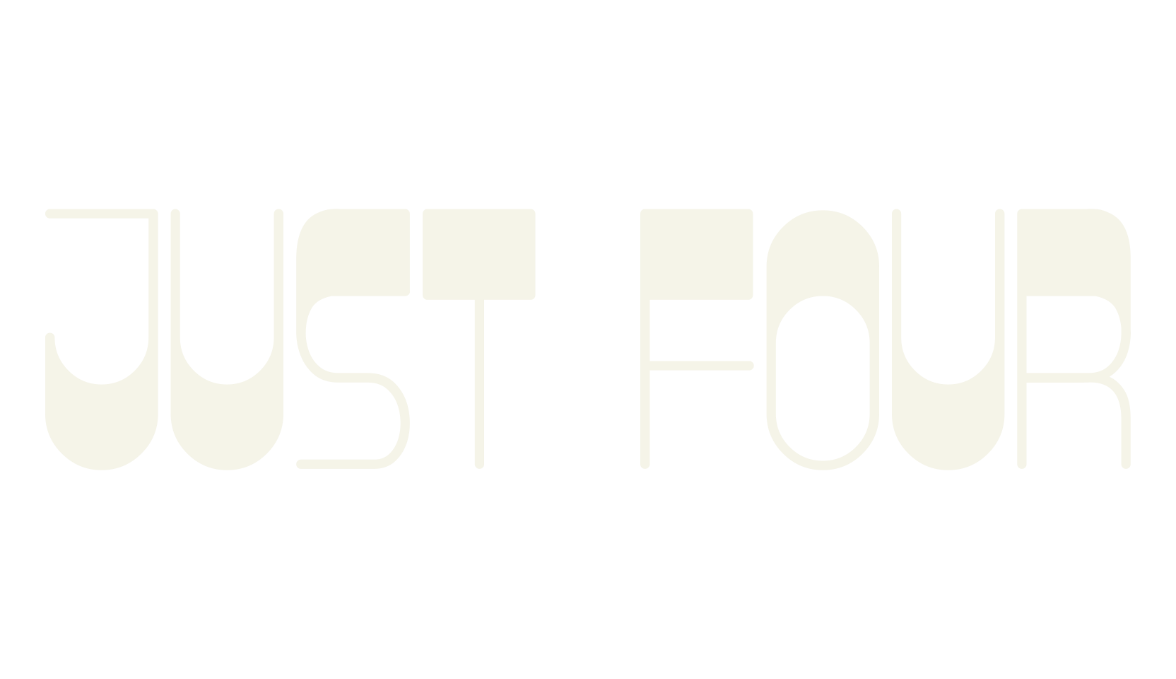 JUST FOUR, 1990s font preview