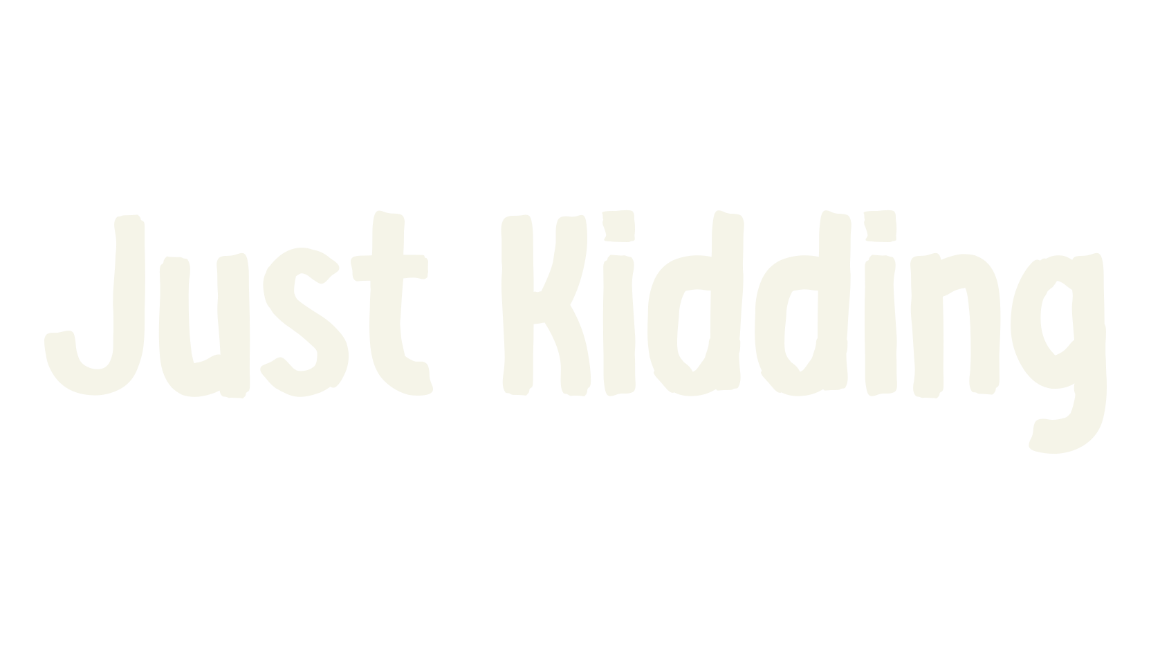 Just Kidding, sans serif font preview
