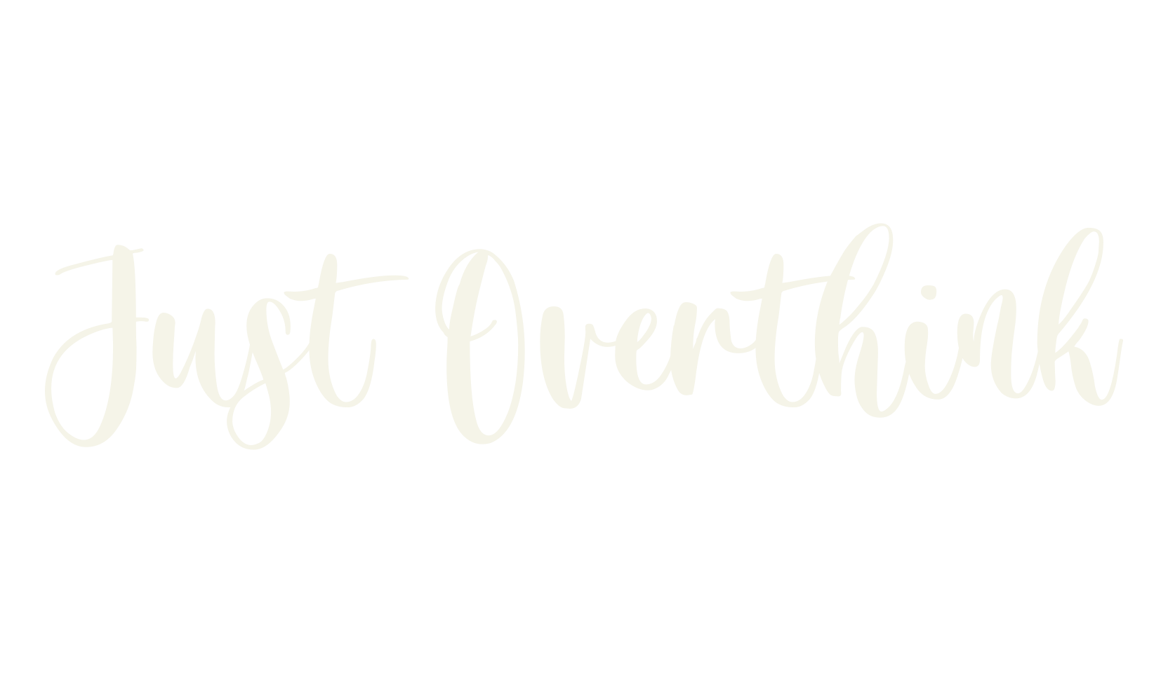 Just Overthink, script font preview