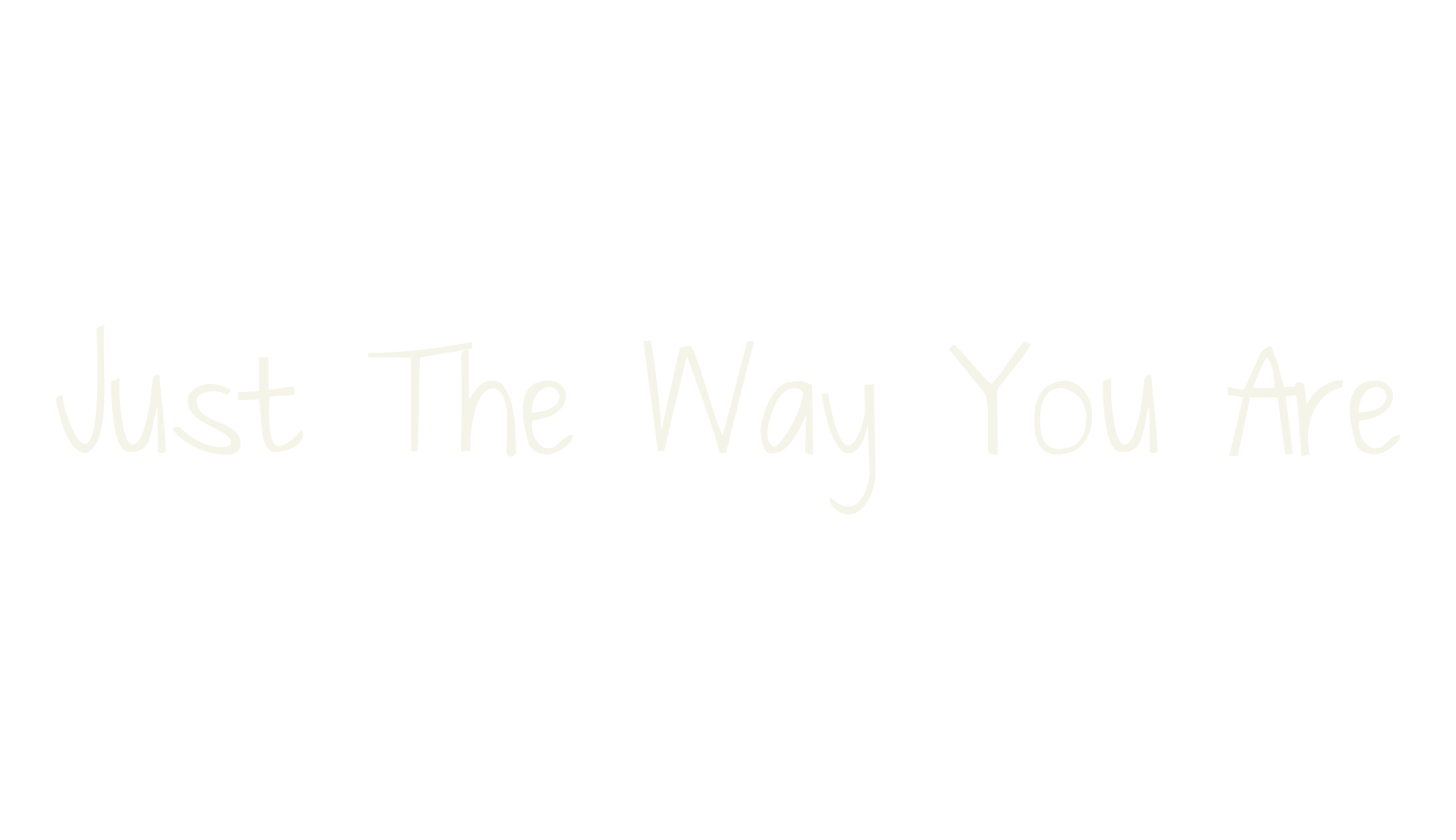 Just The Way You Are, handwritten font preview