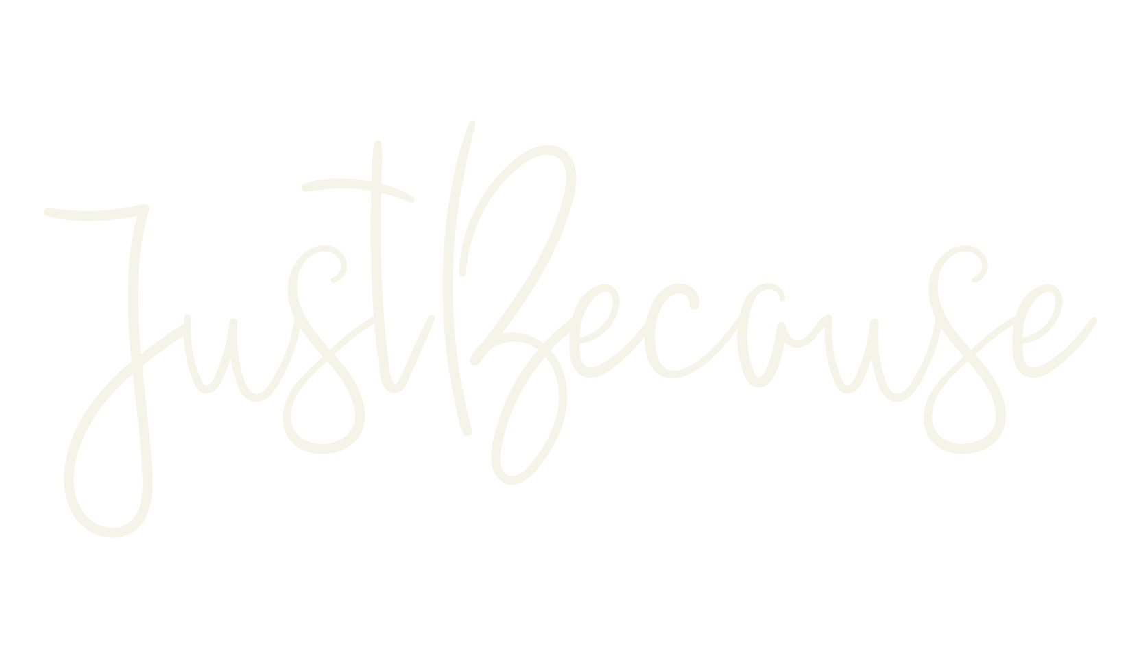 JustBecause, signature font preview