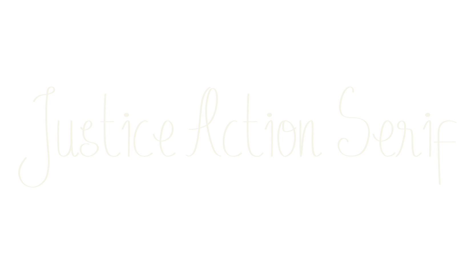 Justice Action Serif, serif font preview