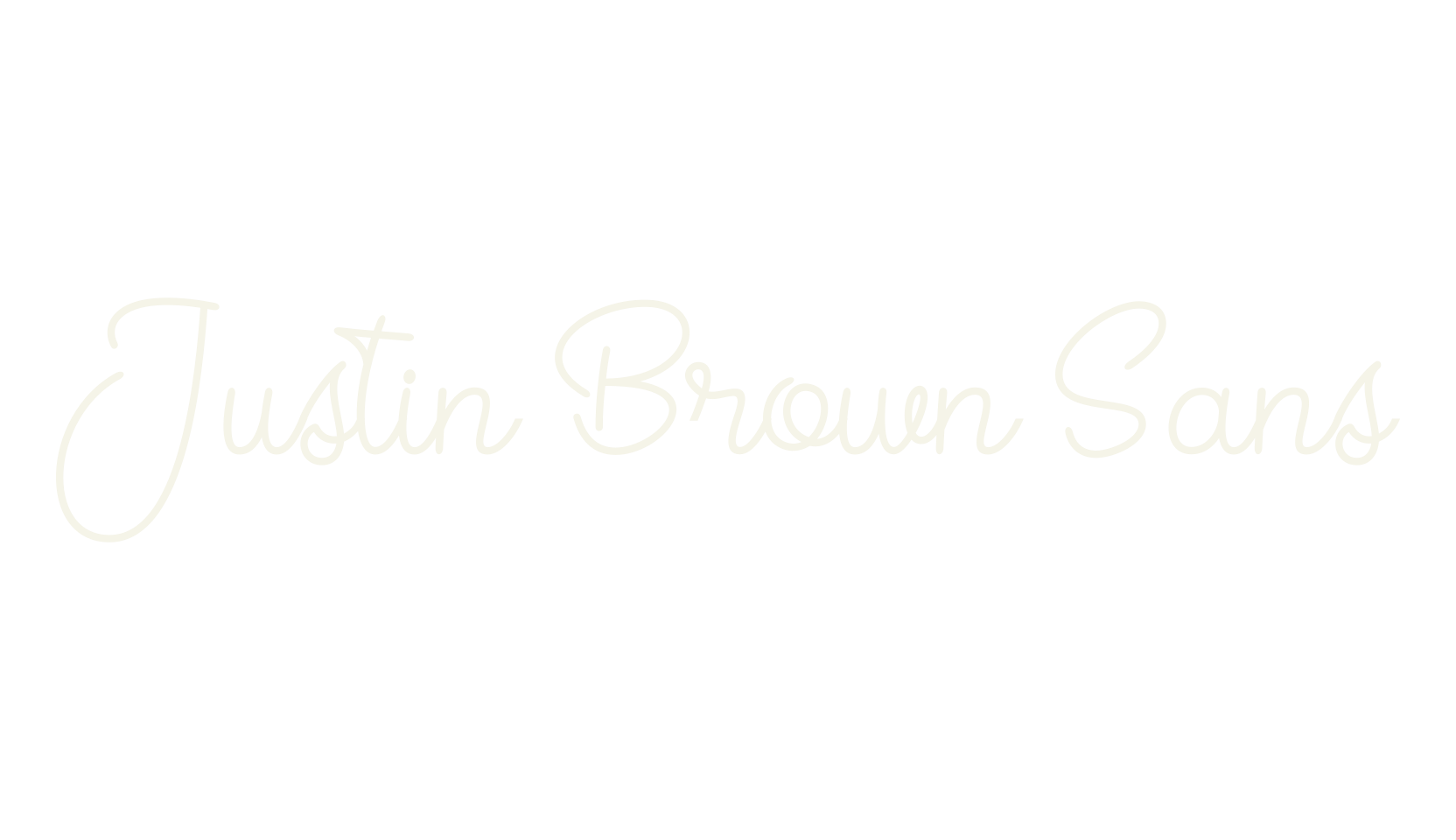 Justin Brown Sans, music font preview