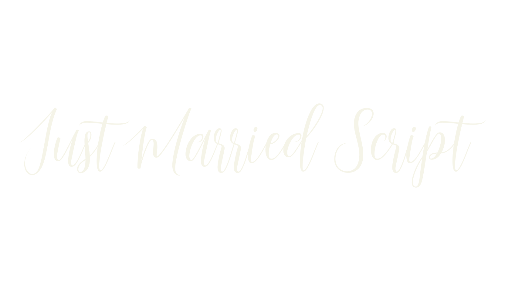 Just Married Script, wedding font preview