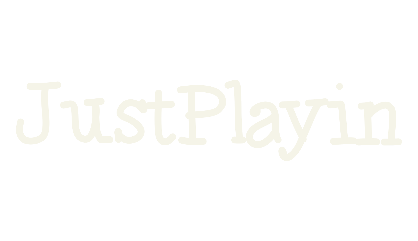 JustPlayin, handwritten font preview