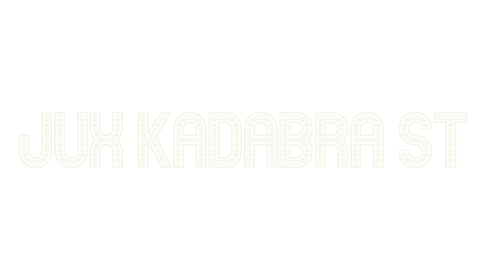 Jux Kadabra St, fancy font preview