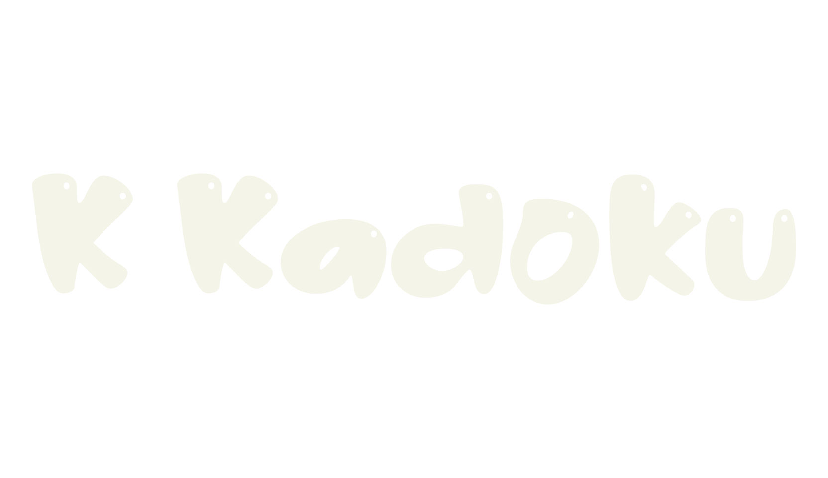 K Kadoku, bubble letters font preview